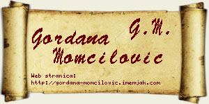 Gordana Momčilović vizit kartica